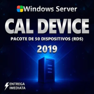 Pacote De 50 Device CALs Windows Server 2019 – 32/64 BITS – Licença Vitalícia + Nota Fiscal e Garantia