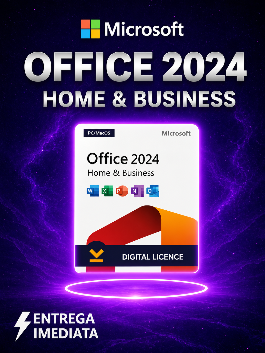 Office 2024 Home and Business – PC/Mac – License Lifetime + Nota Fiscal e Garantia