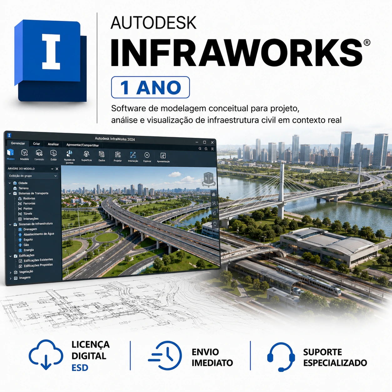 InfraWorks 2025 Para Windows (assinatura anual)