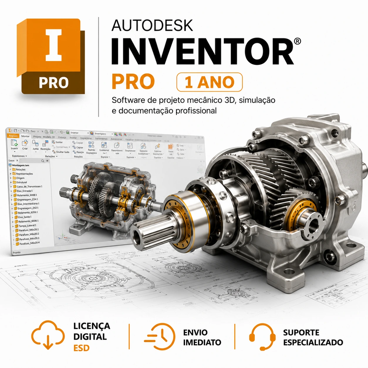 Inventor Pro 2026 Para Windows (assinatura anual)