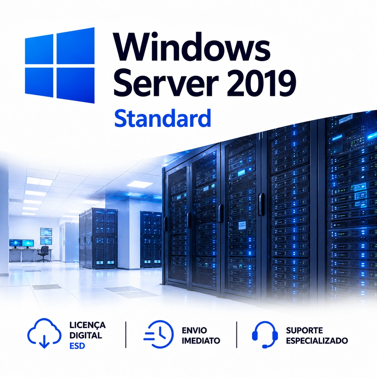 MICROSOFT WINDOWS SERVER 2019 STANDARD – Licença Digital