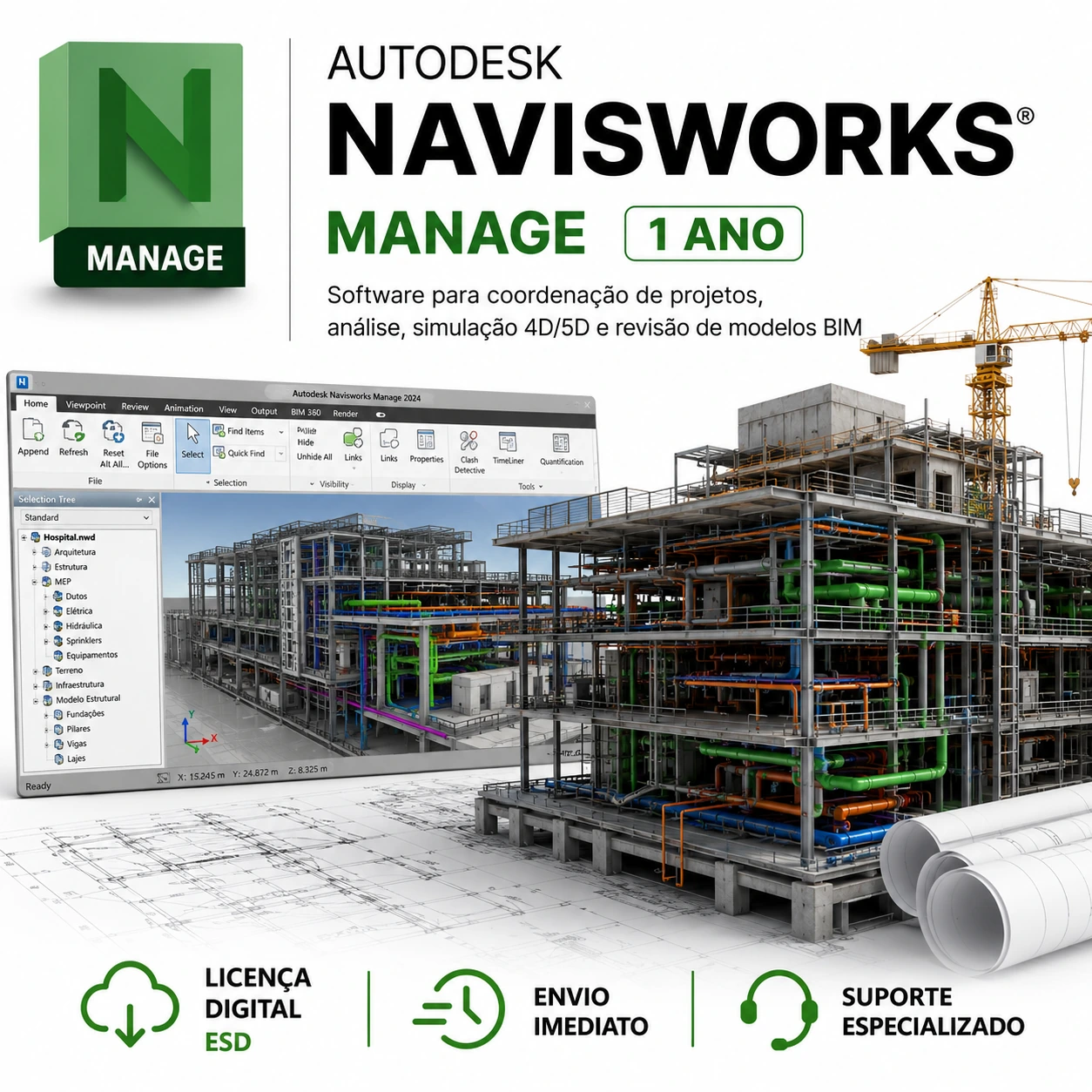 Navisworks Manage 2025 Para Windows (assinatura Annual)