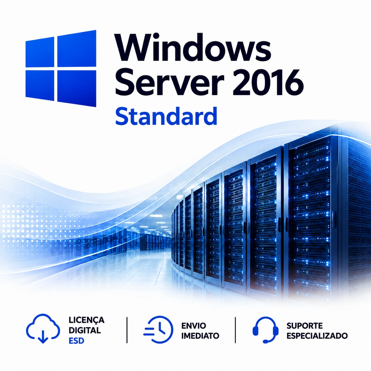 MICROSOFT Windows Server 2016 STANDARD – (DOWNLOAD) + NOTA FISCAL