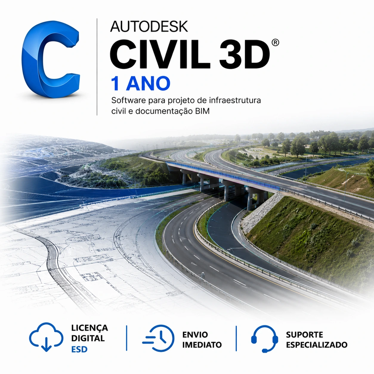 Civil 3D 2025 Para Windows (assinatura anual)