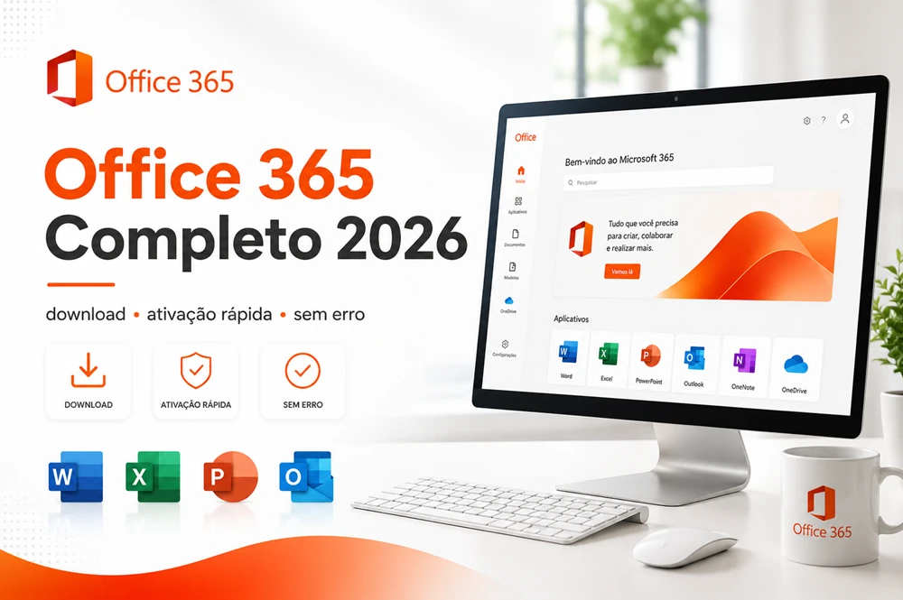Office 365 Completo 2026 (download Ativação Rápida) sem Erro