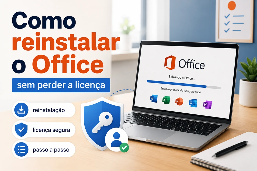 Como reinstalar o Office sem perder a licença Como reinstalar o Office sem perder a licença
